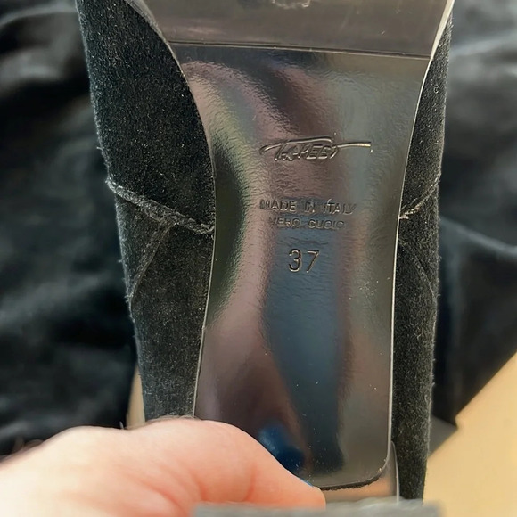 Tapeet - lug sole, suede knee high boots, buckle detail, 37 - Picture 4 of 14